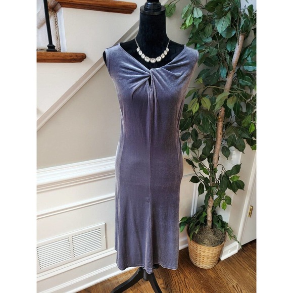 Susan Graver Women's Solid Gray Polyester Sleeveless Knee Length Dress Size 2XL - Picture 12 of 12